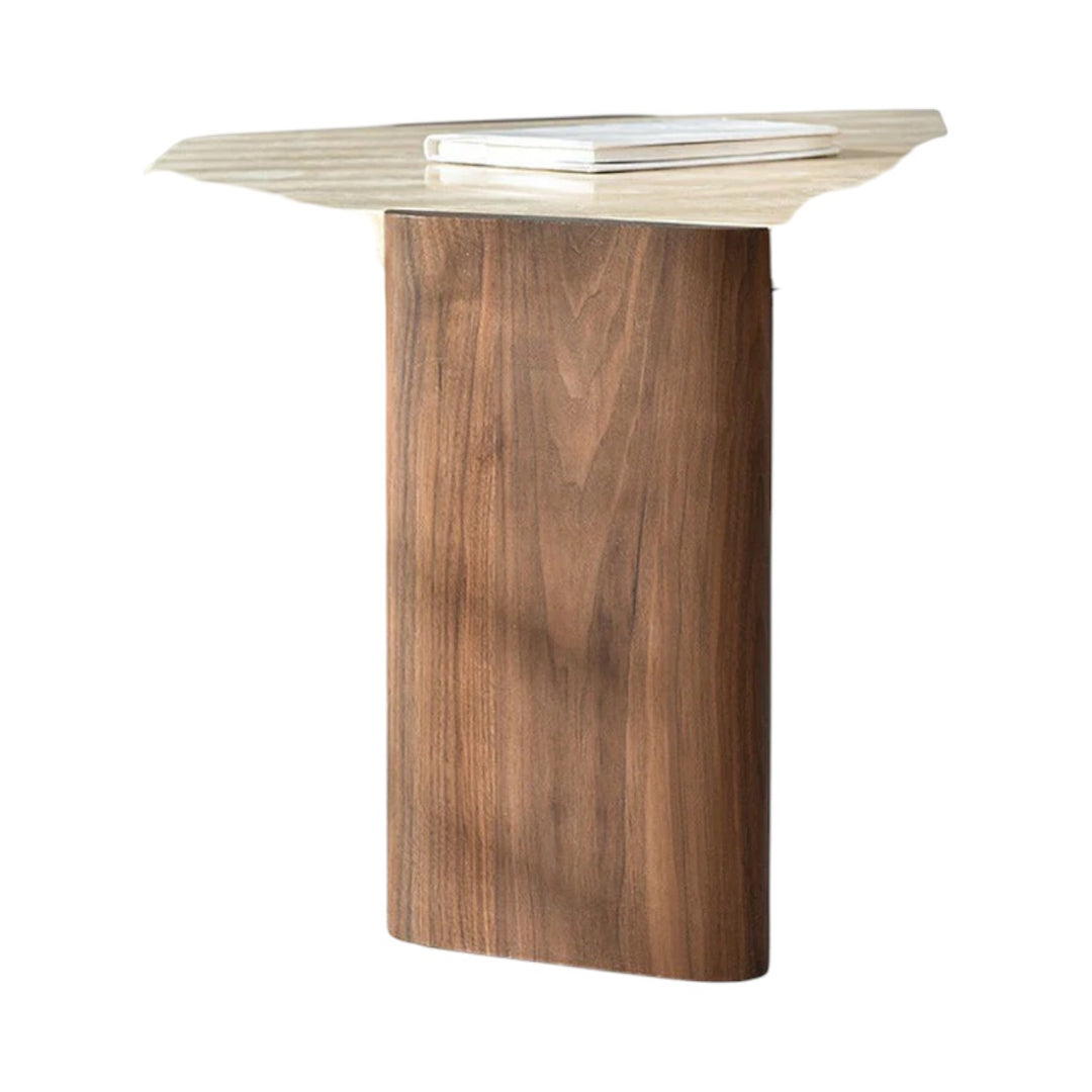 Elgin Solid Ash Wood & Limestone Top Coffee Table 5