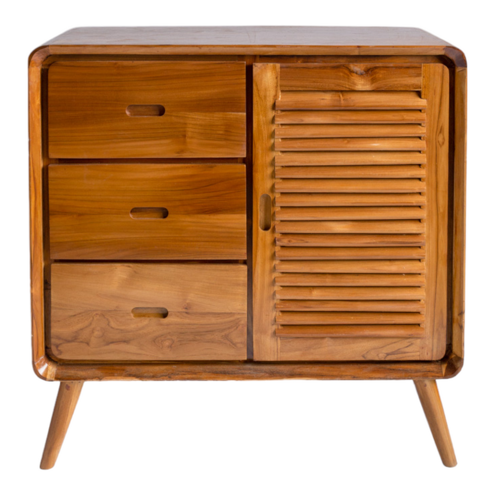 Erica Solid Teak Wood Chest Of Drawer 2