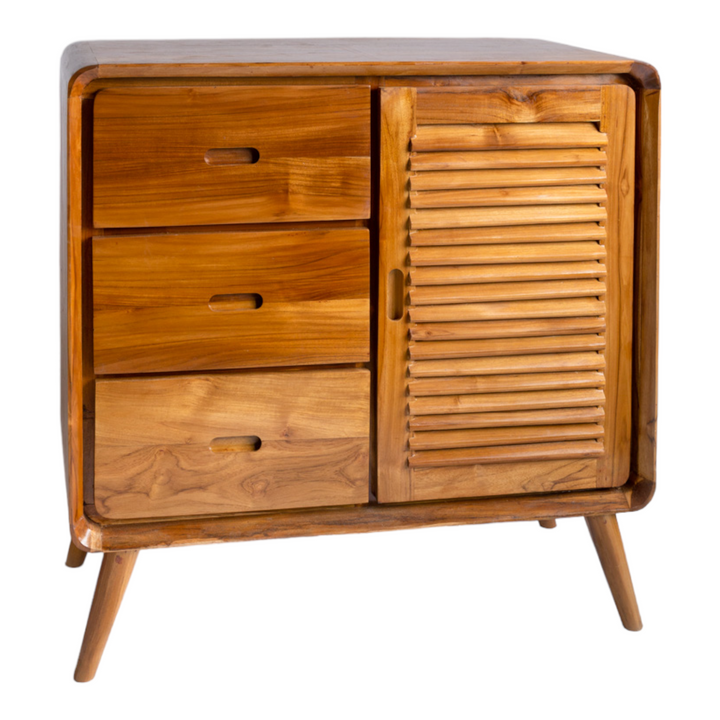 Erica Solid Teak Wood Chest Of Drawer 3