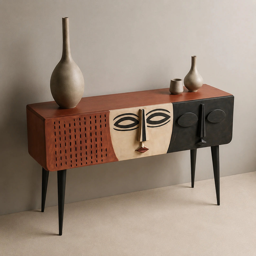 wooden entrance console table for home