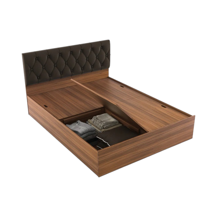 Jennis Solid Engineered Wood Bed With Box Storage  4