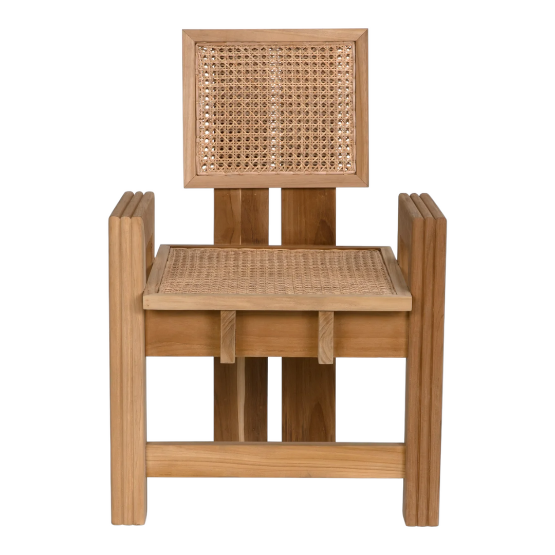 Luce Solid Teak Wood & Rattan Arm Chair 3