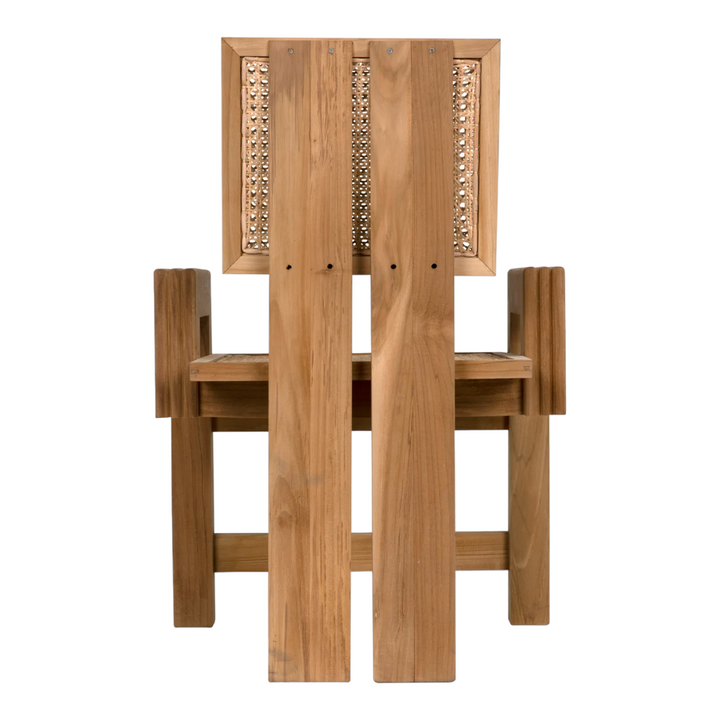 Luce Solid Teak Wood & Rattan Arm Chair 7
