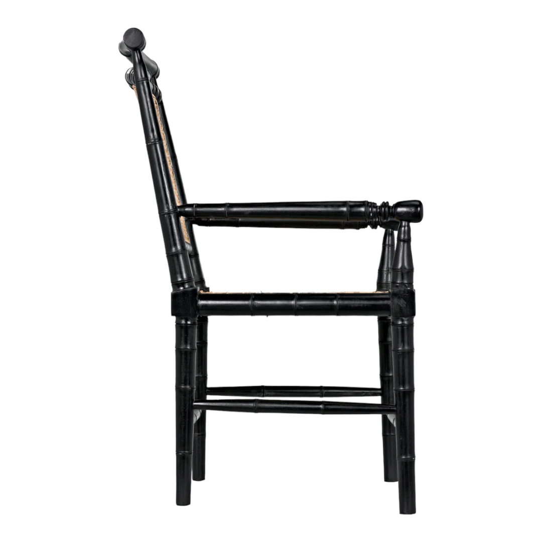 Mahir Solid Teak Wood & Rattan Arm Chair 7