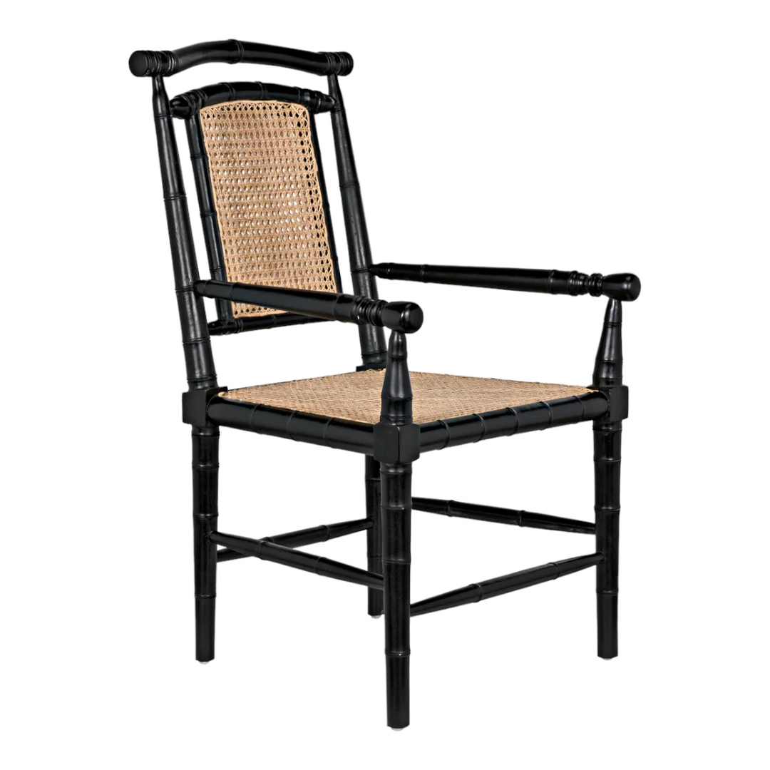 Mahir Solid Teak Wood & Rattan Arm Chair 6