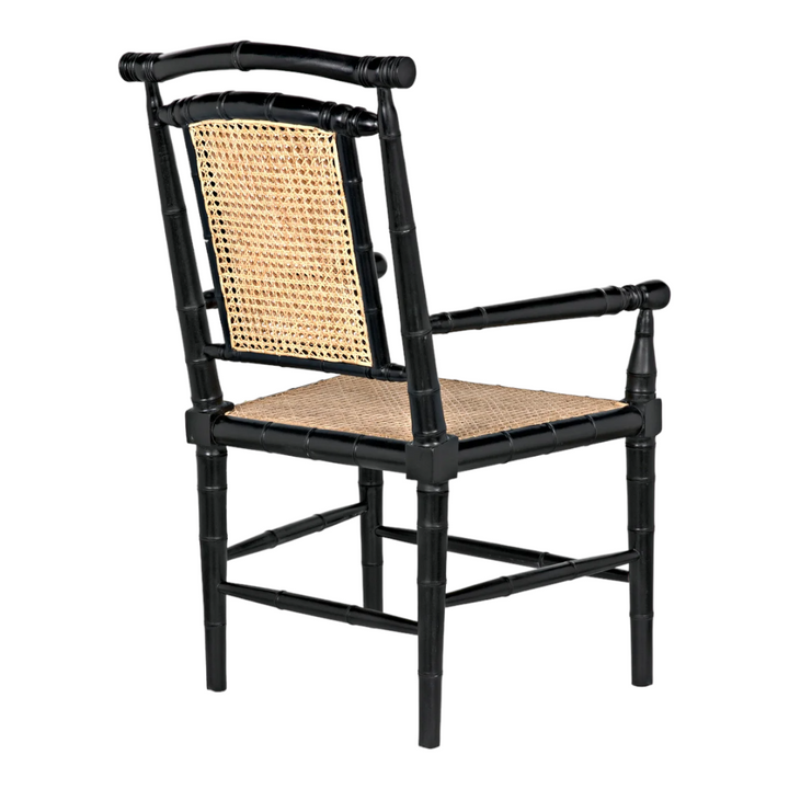Mahir Solid Teak Wood & Rattan Arm Chair 8
