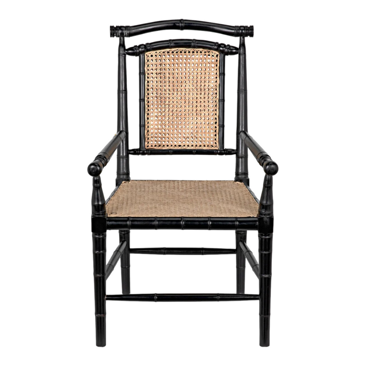 Mahir Solid Teak Wood & Rattan Arm Chair 3