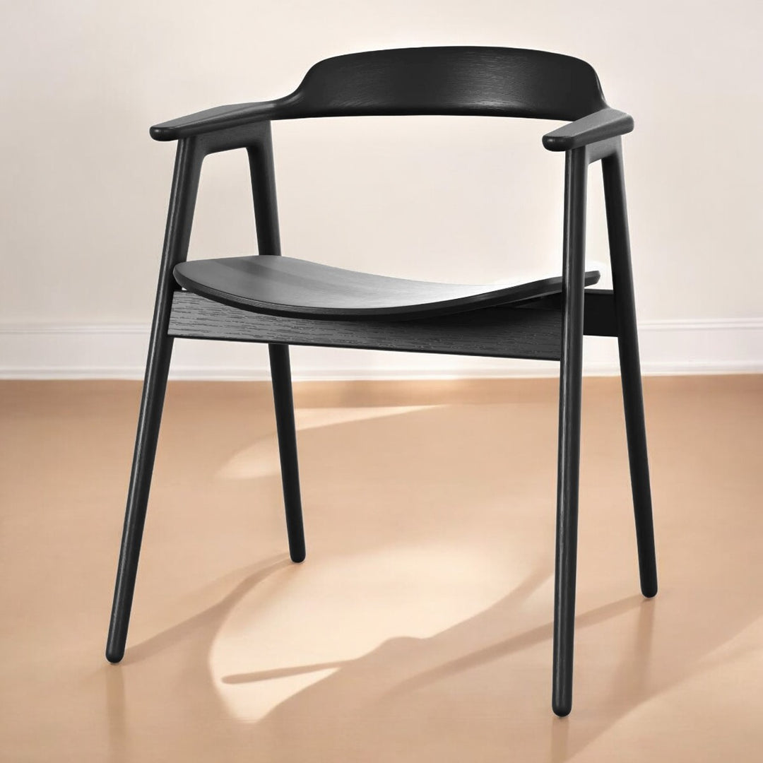 Malin Solid Oak Wood Dining Chair - Main Image