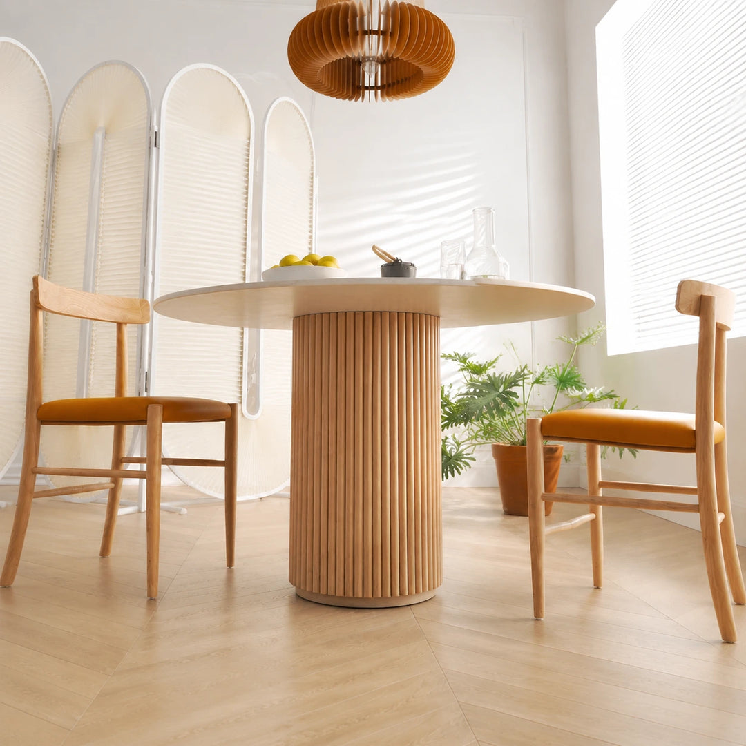 oak marble dining table