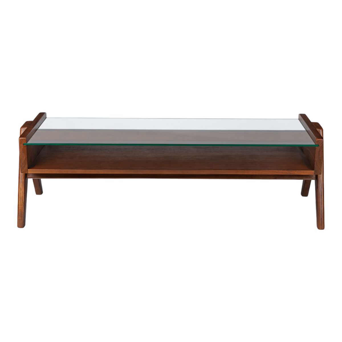 Marek Solid Teak Wood Coffee Table Glass – nismaayadecor