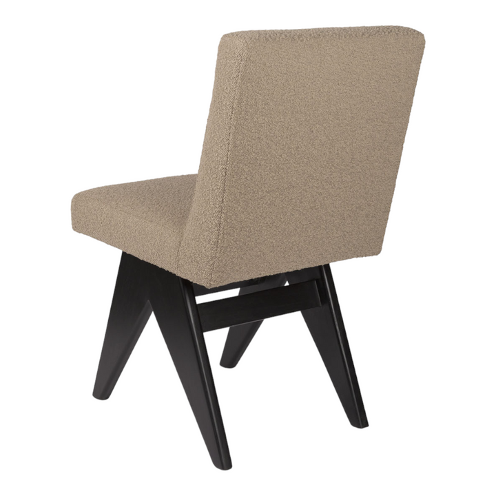 Maren Solid Teak Wood & Boucle Dining Chair