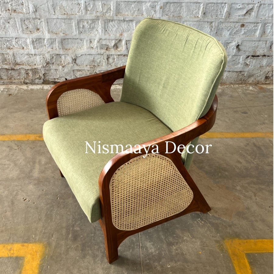 Marvin Solid Teak Wood & Rattan 3+1+1 Seater Sofa – Nismaaya Decor