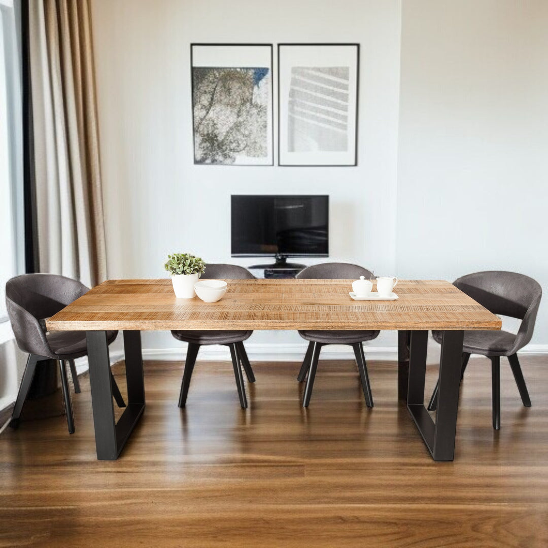 Nismaaya Iron Craft Industrial Dining Table - Main Image