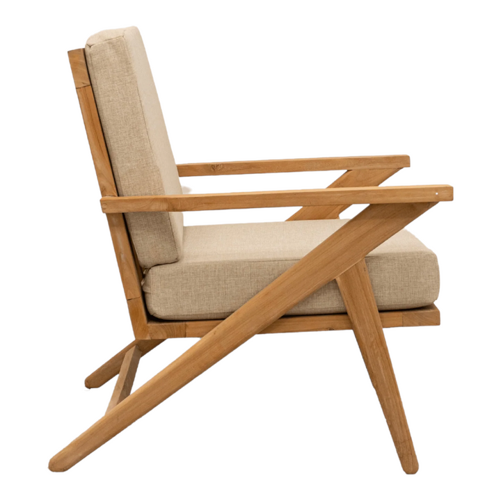Morna Solid Teak Wood Lounge Chair 4