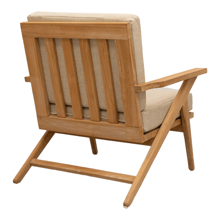 Morna Solid Teak Wood Lounge Chair 5