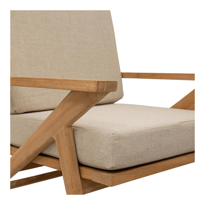 Morna Solid Teak Wood Lounge Chair 7