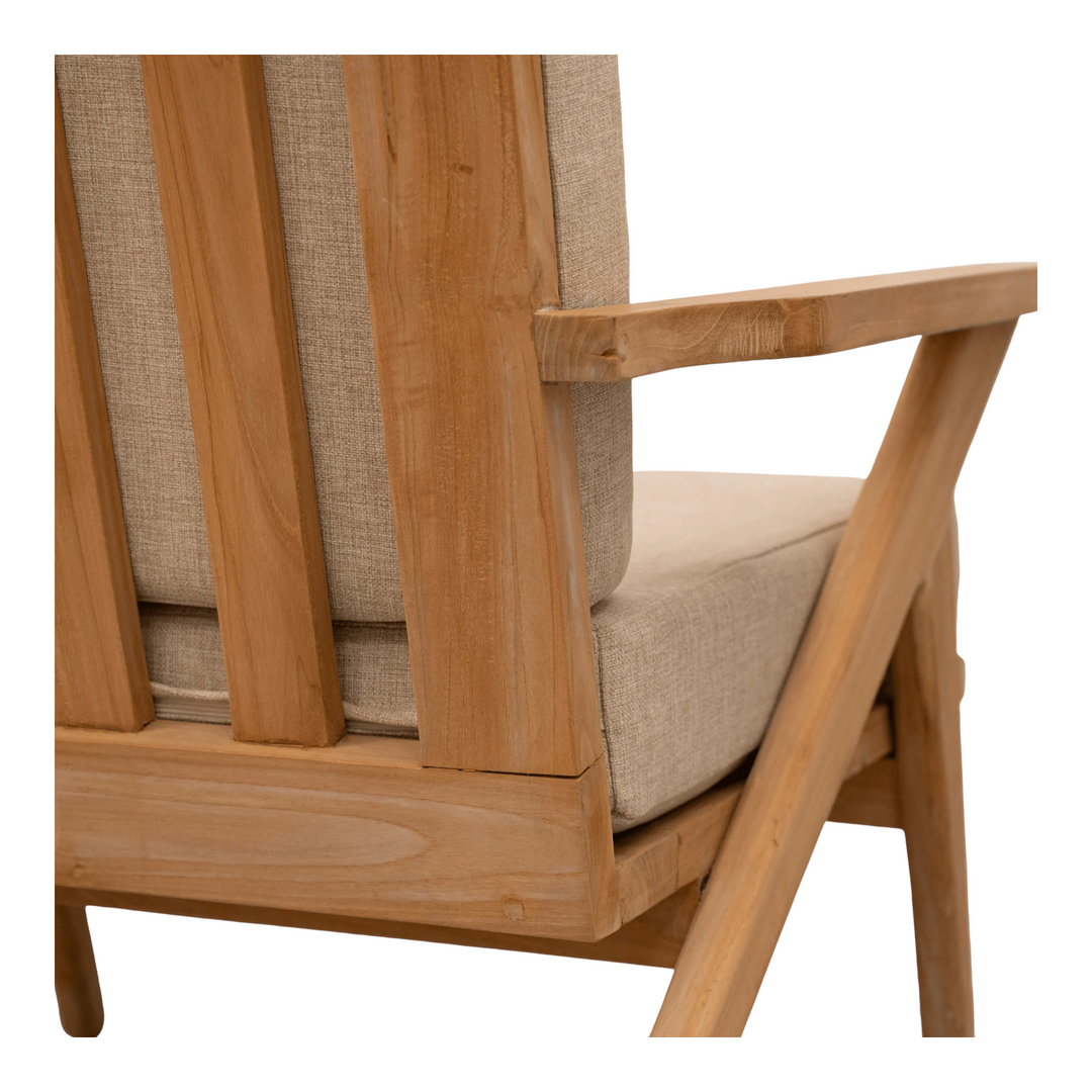 Morna Solid Teak Wood Lounge Chair 9