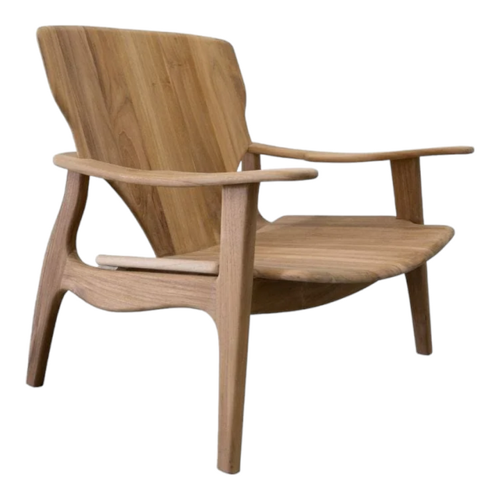 Morris Solid Teak Wood Lounge Chair 2