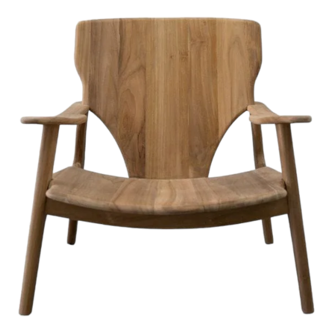 Morris Solid Teak Wood Lounge Chair 3