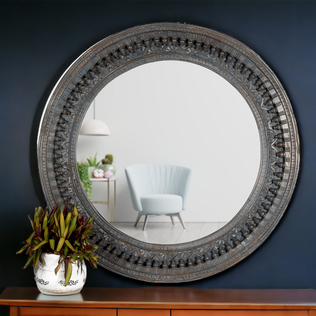 Round Sliver Frame Royal Mirror best quality and best price in India