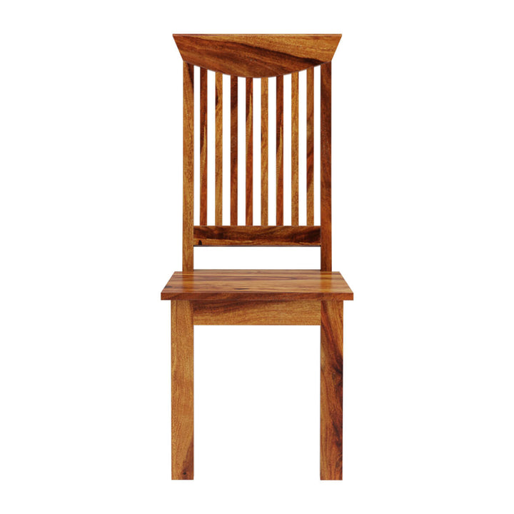 Nismaaya Solid Wood Contemporary Wave Back Ergonomic Dining Chair 3