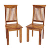 Nismaaya Solid Wood Contemporary Wave Back Ergonomic Dining Chair 6