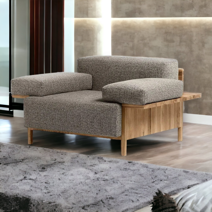 Buy Lounge Chair with back support with comfortable cushion and classic wood buy online lounge seating, Wooden lounge chairs