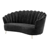 Nismaaya Adlai 3 Seater Black Velvet Sofa 2