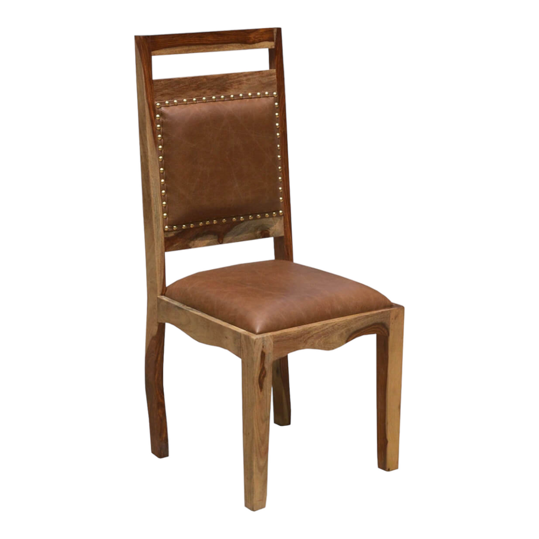 Nismaaya Adohi Solid Wood & Leather Dining Chair 2