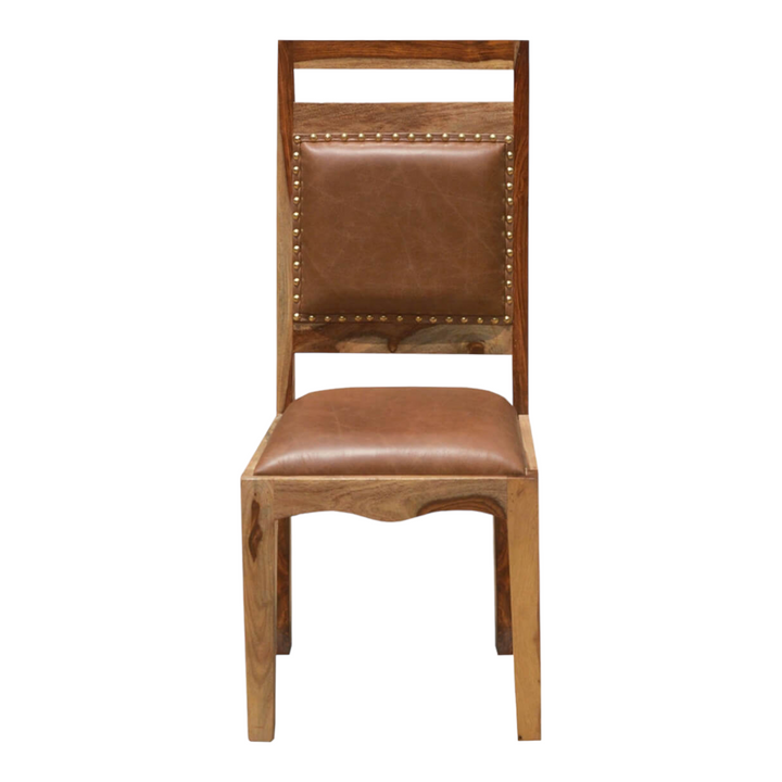 Nismaaya Adohi Solid Wood & Leather Dining Chair 3