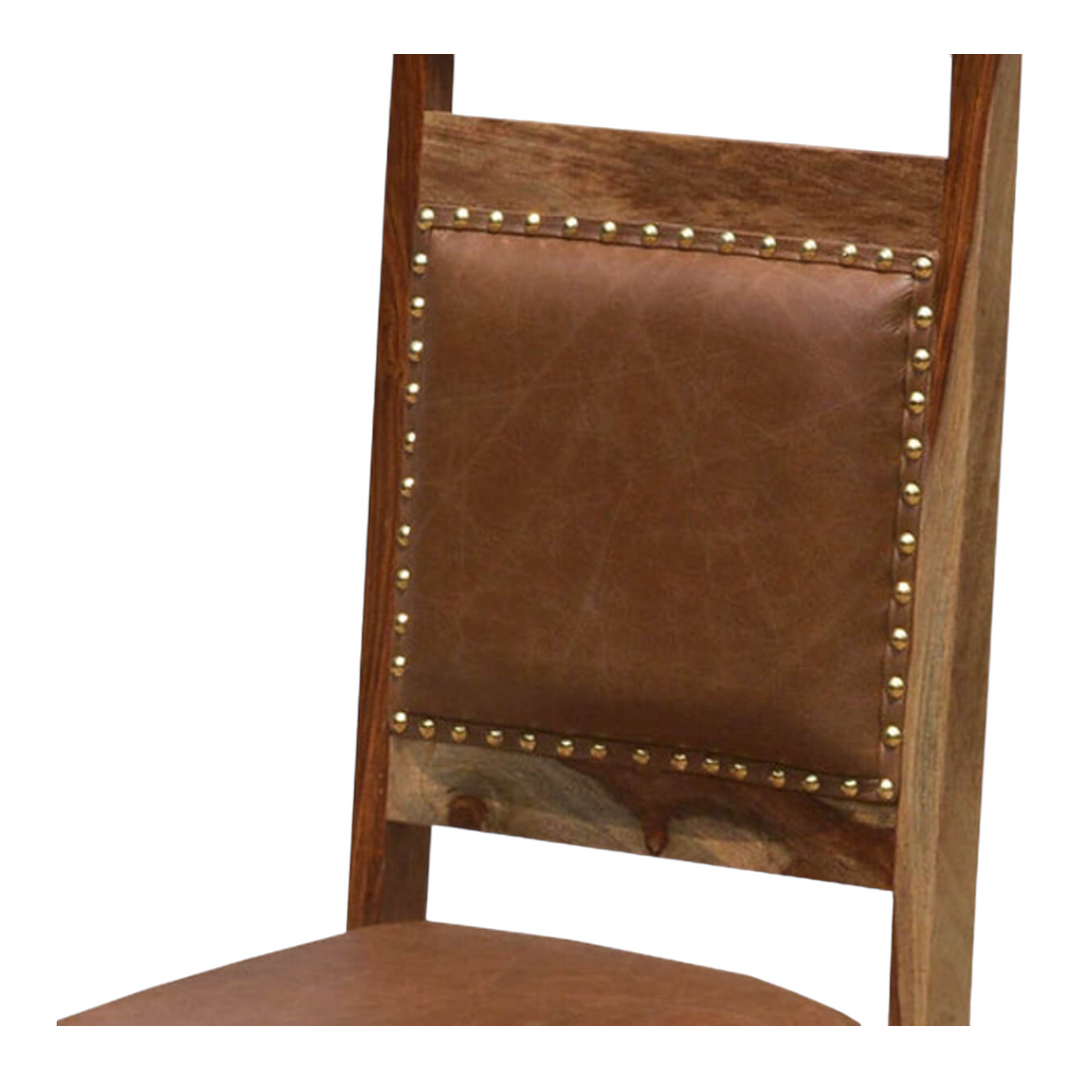 Nismaaya Adohi Solid Wood & Leather Dining Chair 5