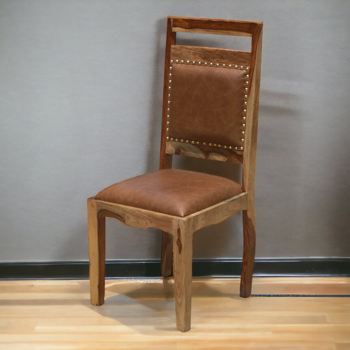 Nismaaya Adohi Solid Wood & Leather Dining Chair 1