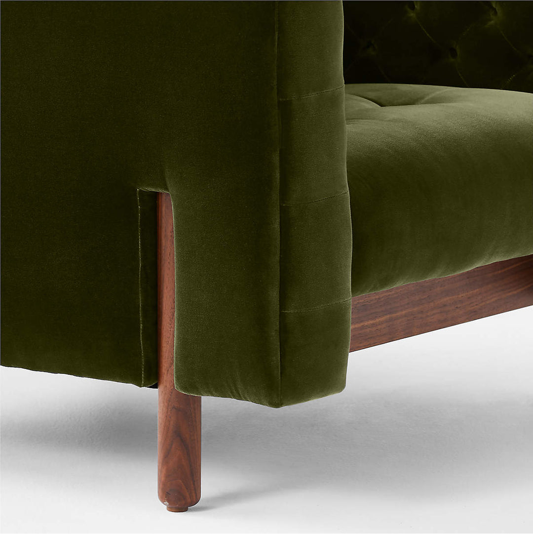 Nismaaya Akuna 1 Seater Teak Wood Fabric Sofa 7