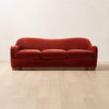 Nismaaya Three Seater Walnut Wood & Velvet Fabric Sofa in india