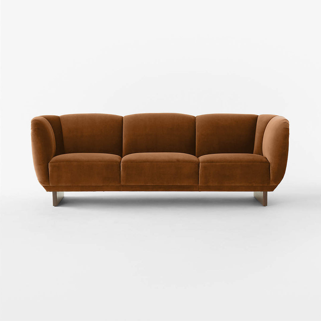 Nismaaya Alva 3 Seater Oak Wood & Fabric Sofa 8