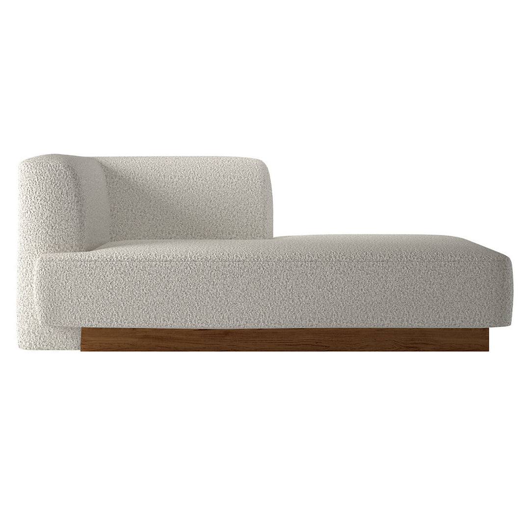 Alvin Teak Wood & Boucle Daybed