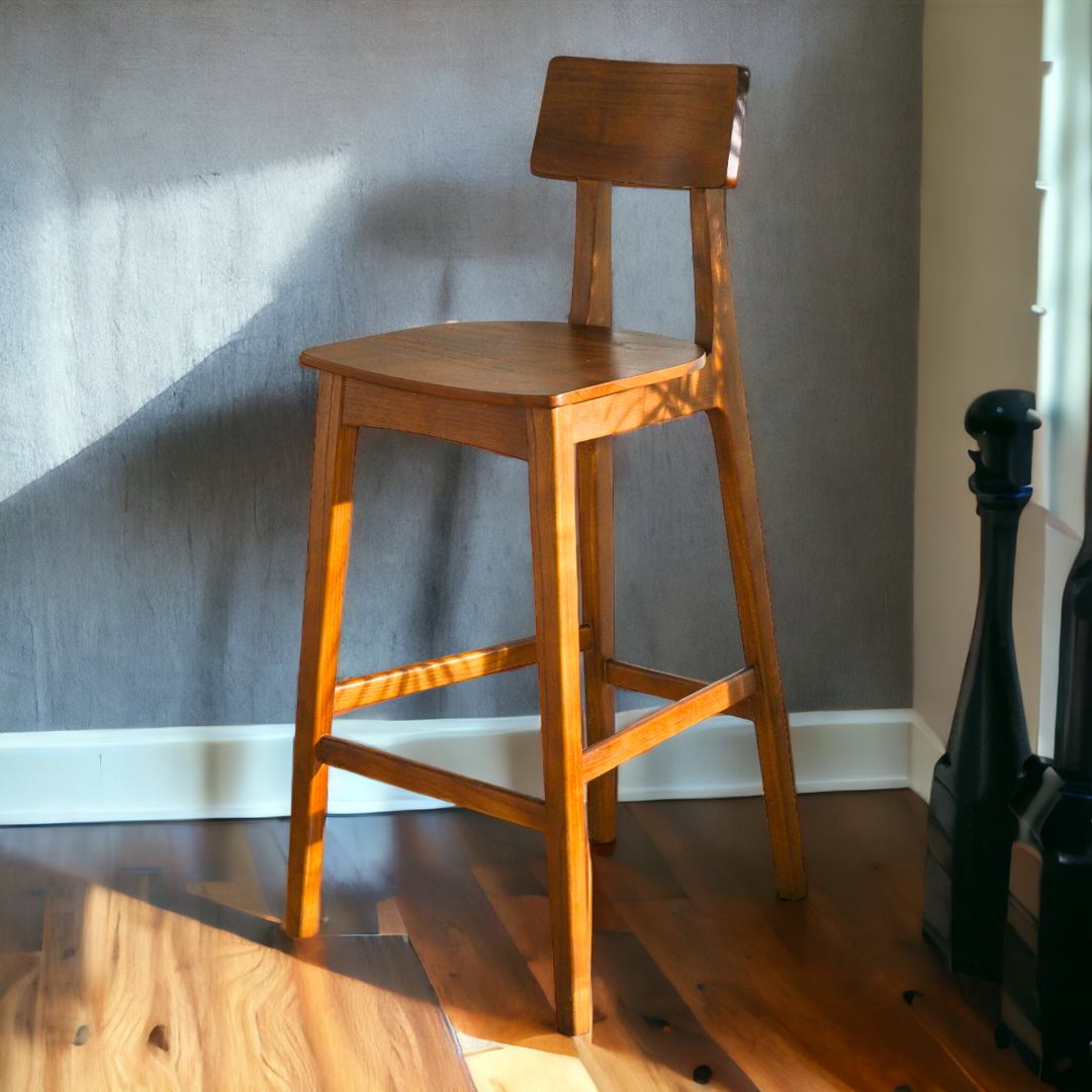 Wooden bar stools with backs hotsell