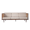 Nismaaya Bard 3 Seater Solid Wood & Rattan Sofa 2