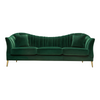 Nismaaya Bardhyl 3 Seater Fabric Sofa Green 2