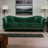 Nismaaya Bardhyl 3 Seater Fabric Sofa Green 1