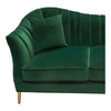 Nismaaya Bardhyl 3 Seater Fabric Sofa Green 7
