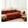 Nismaaya Batson Oak Wood 2 Seater Sofa Red 6
