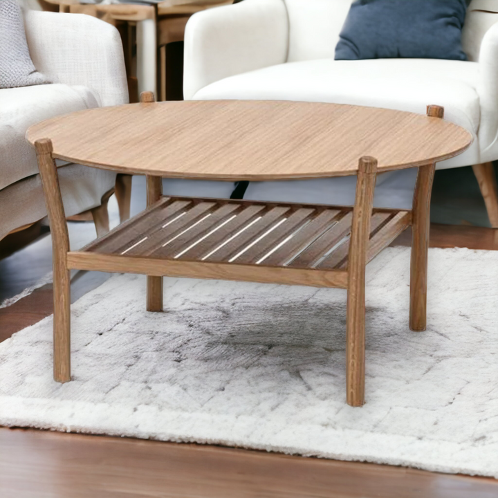 Cachet Round Oak Wood Coffee Table at best price