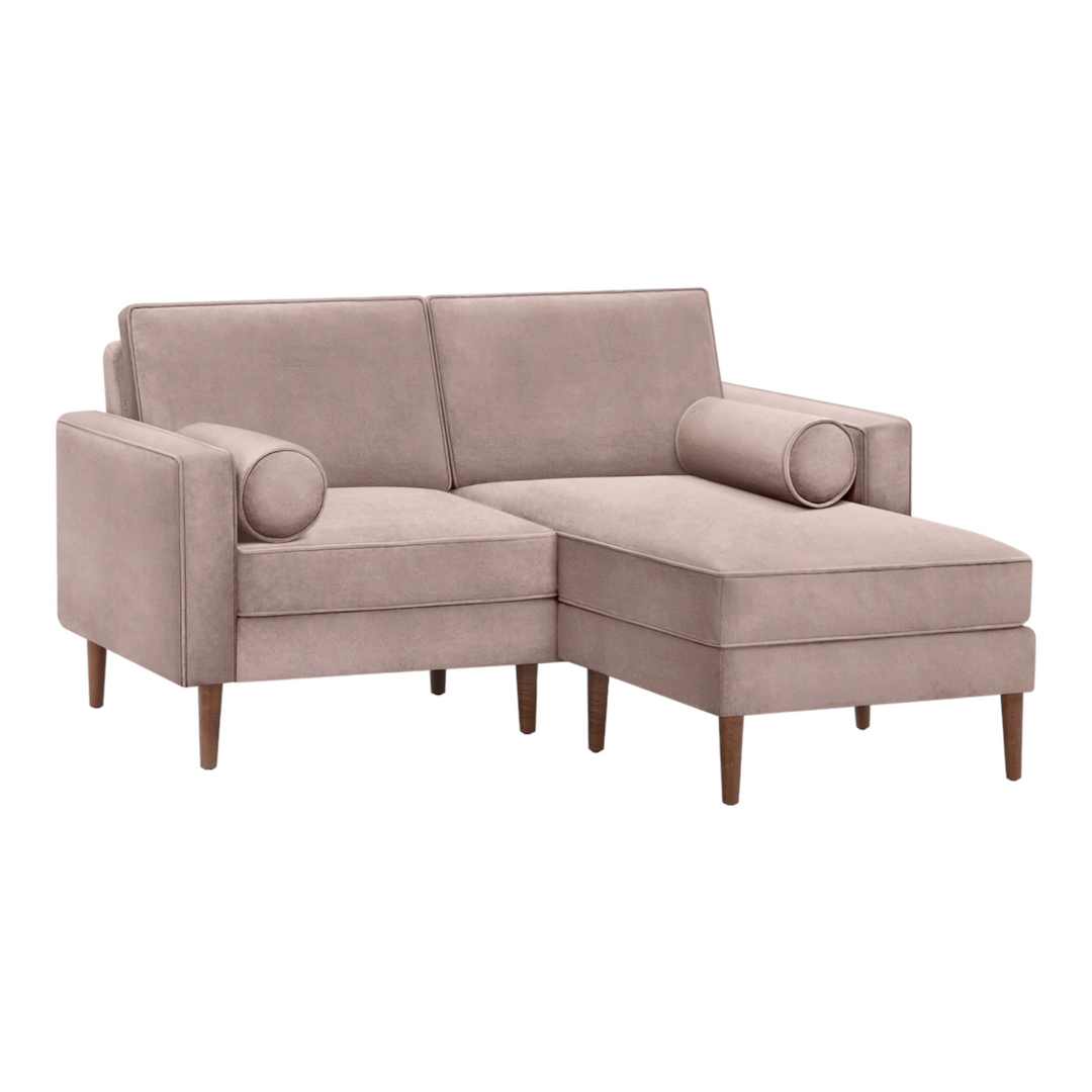 Velvet Loveseat with chaise with two cushion buy at best price