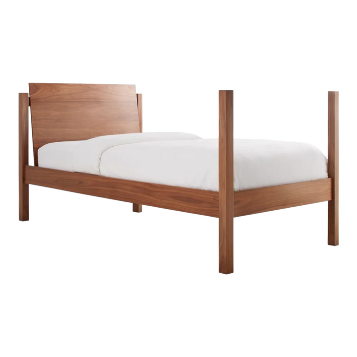 Dacia Walnut Wood King Size Bed