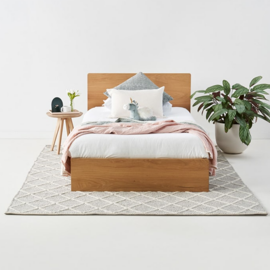 Dagan oak wood king size bed design India