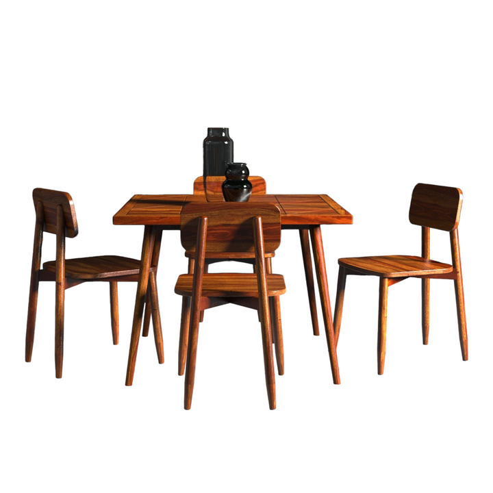 Eisa 4 Seater Dining Table Set With Chairs 4