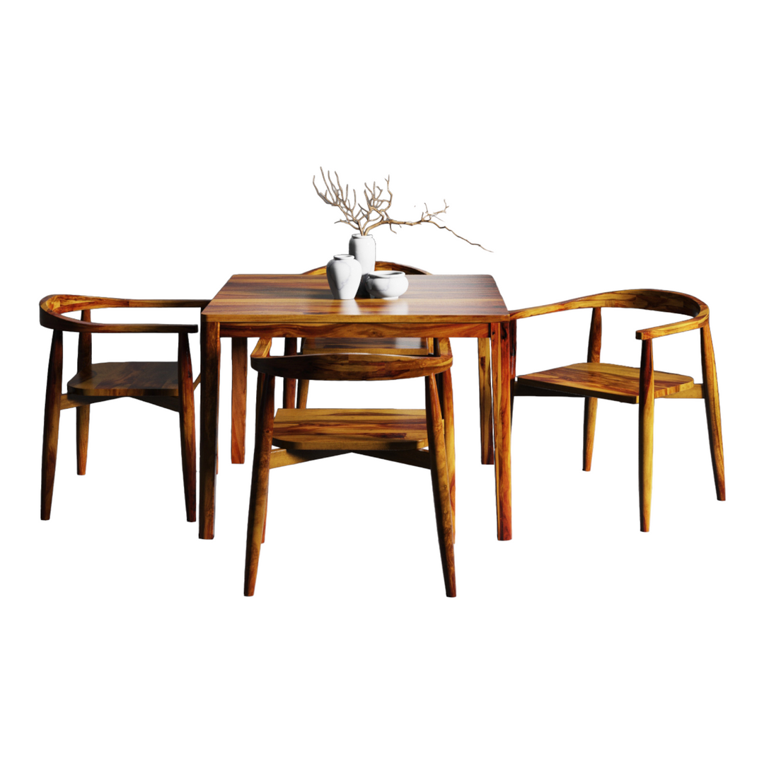 Eitan 4 Seater Dining Table Set With Chairs 3