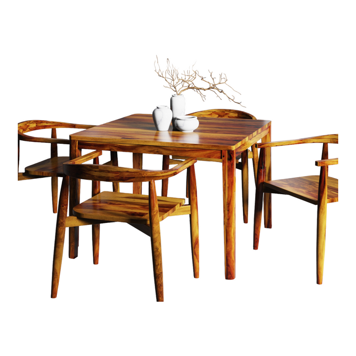 Eitan 4 Seater Dining Table Set With Chairs 4