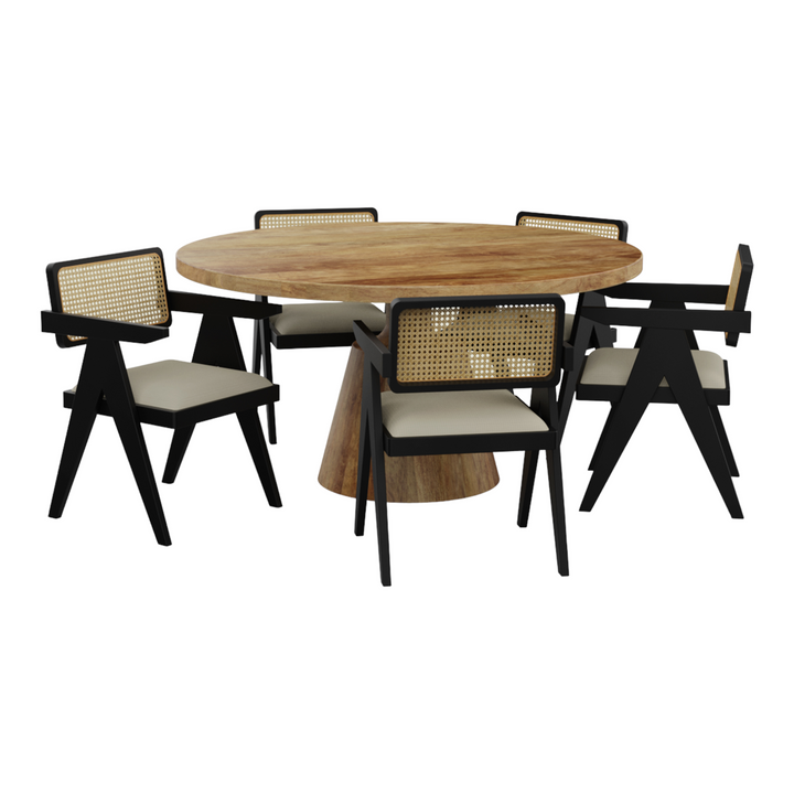 Six Seater Round Dining Table Set buy at best price online